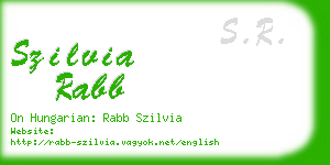 szilvia rabb business card